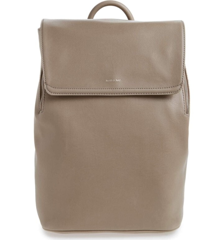 'Fabi' Faux Leather Laptop Backpack